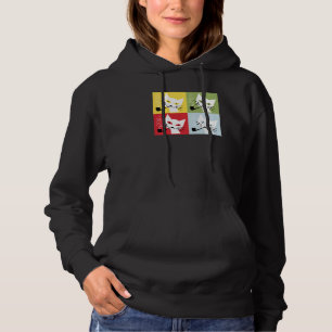 Cat Kitten Raucherpfeife Retro Vintage Art Hoodie