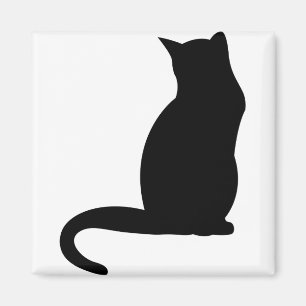 Cat Kitten Silhouette Black The Shade Kontur Magnet