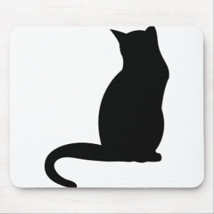 Cat Kitten Silhouette Black The Shade Kontur Mousepad