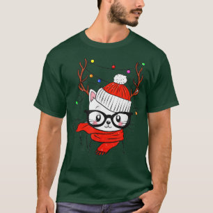 Cat Kitten Weihnachtsmannmütze Weihnachten XMas T-Shirt