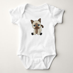 Cat Kitty Fur Nose Niedlicher Tiere Kinder Siam Baby Strampler