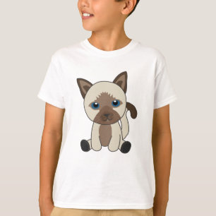 Cat Kitty Fur Nose Niedlicher Tiere Kinder Siam T-Shirt