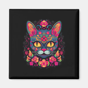 Cat Kitty Kitten Paws Zucker Skull Calavera Hallow Magnet