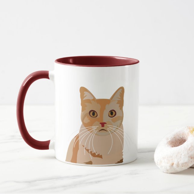 Cat Kitty Niedlich Cat Tasse (Mit Donut)