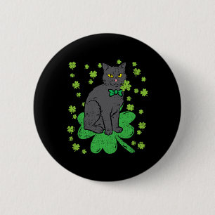 Cat Kleeblatt St Patricks Tag 4 Leaf Klee Männer F Button