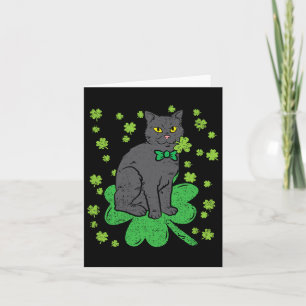 Cat Kleeblatt St Patricks Tag 4 Leaf Klee Männer F Karte