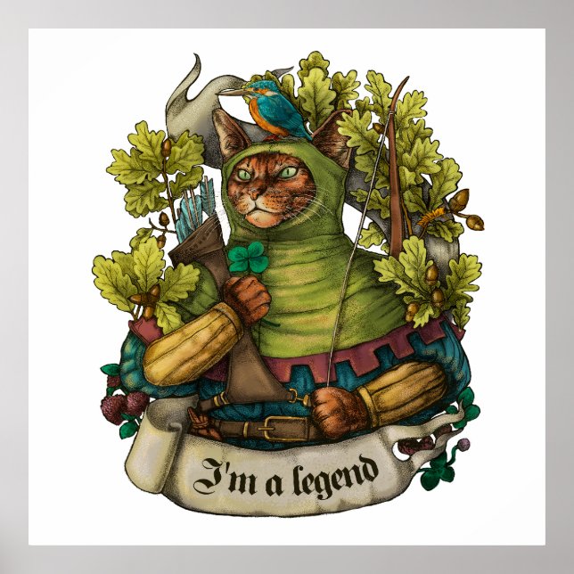 Cat Knight Vintag drucken Poster (Vorne)