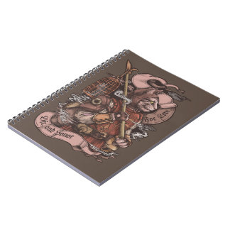 Cat Knight Vintage-Druck Notizblock