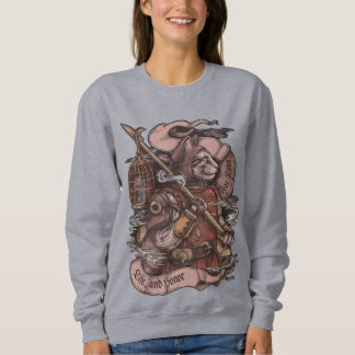 Cat Knight Vintage-Druck Sweatshirt