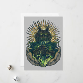 Cat Knight Vintager Postkartendruck Feiertagskarte
