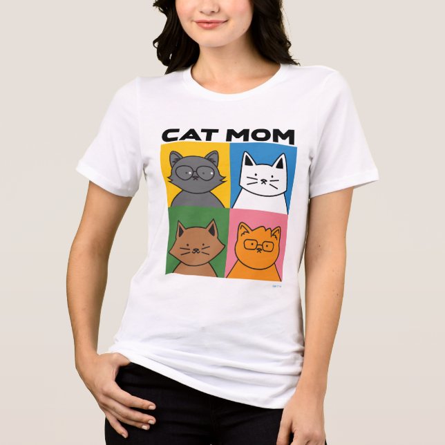 CAT LADY, CAT MOM T-SHIRTS (Vorderseite)