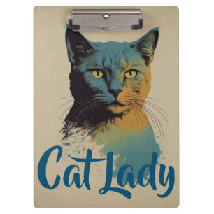 Cat Lady Clipboard Klemmbrett