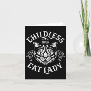 Cat Lady for Kamala Harris 2024 Feminist Voting Karte