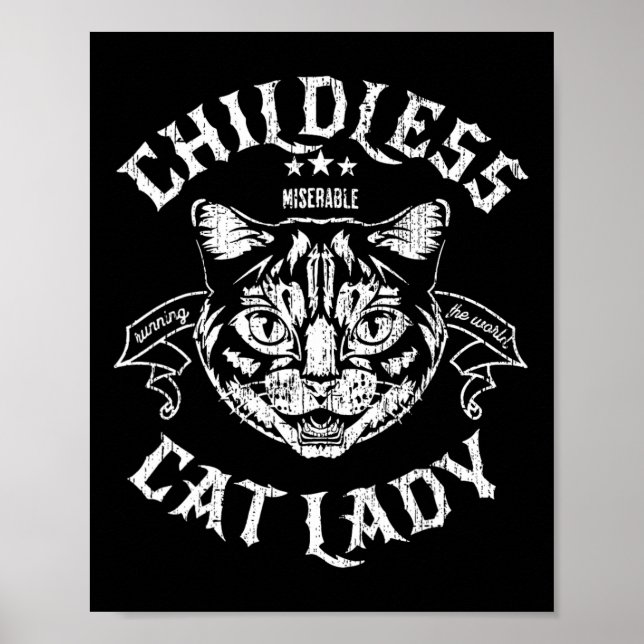 Cat Lady for Kamala Harris 2024 Feminist Voting Poster (Vorne)