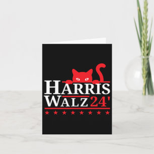 Cat Lady for Kamala Harris Tim Walz Vp 2024 Karte