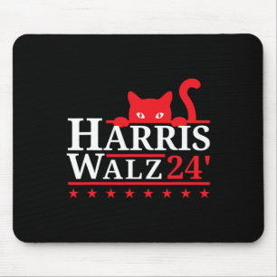 Cat Lady for Kamala Harris Tim Walz Vp 2024 Mousepad