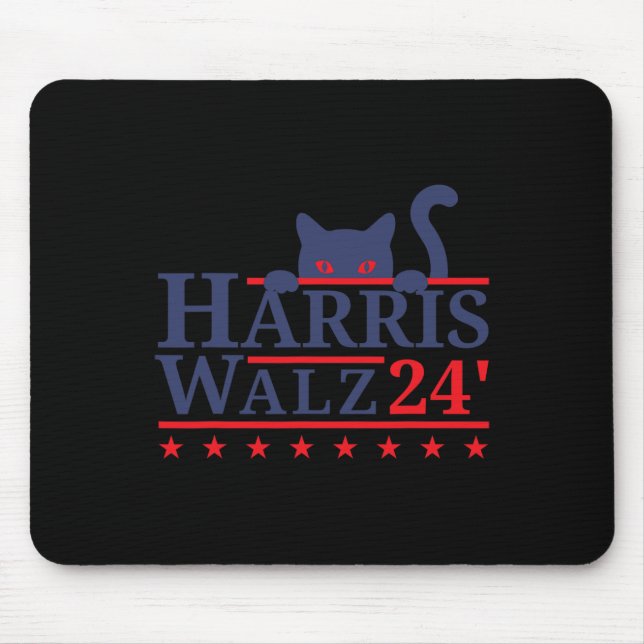 Cat Lady for Kamala Harris Tim Wazheimer 2024 Mousepad (Vorne)