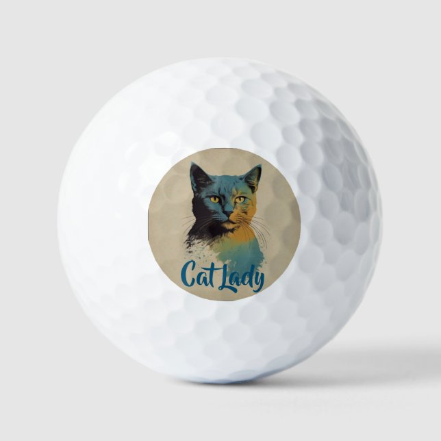 Cat Lady Golf Ball (Vorderseite)