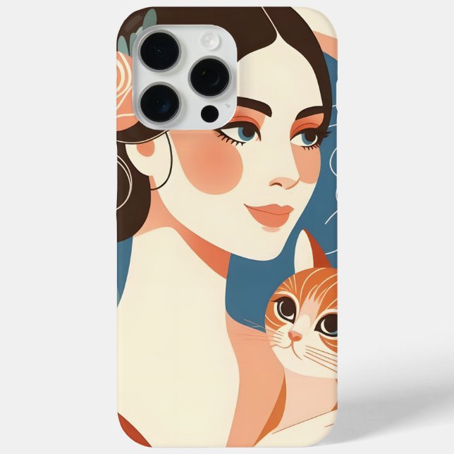 Cat Lady Graphic Illustration Case-Mate iPhone Hülle (Rückseite)