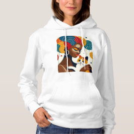 Cat Lady Graphic Illustration Hoodie