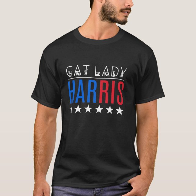 Cat Lady Harris 2024 Election Cat lover T Shirt (Vorderseite)