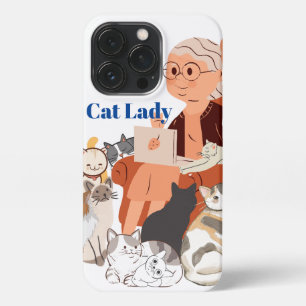 Cat Lady II iPhone 13 Pro Slim Fit Case, Glossy Hülle