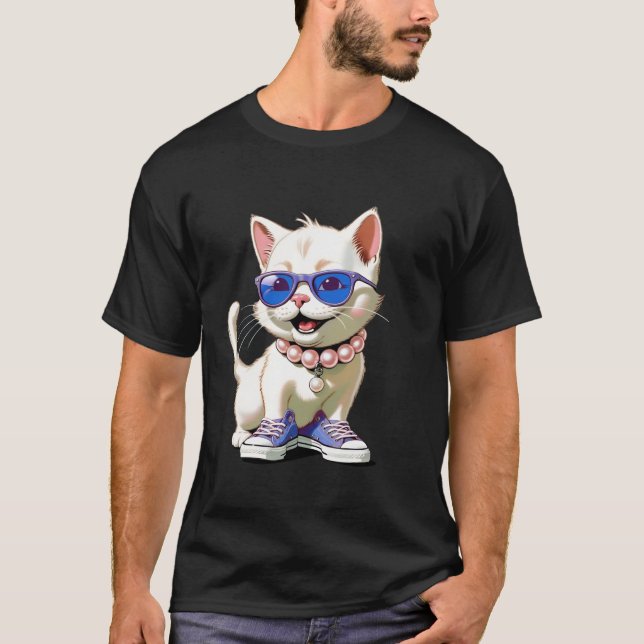 Cat Lady Kamala Harris Präsident 2024 47th Cats La T-Shirt (Vorderseite)