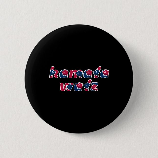 Cat Lady Kamala Walz The Coach 2024 Button (Vorderseite)