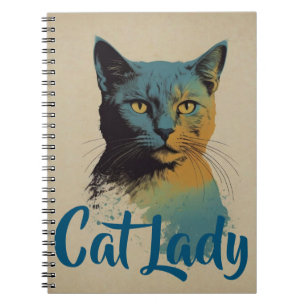 Cat Lady Notebook Notizblock
