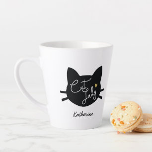 Cat Lady Personalisiert Milchtasse