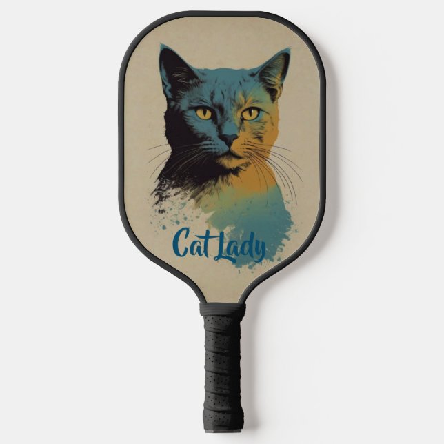 Cat Lady Pickleball Paddle (Vorderseite)