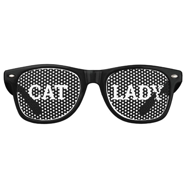 CAT LADY Retro-Shades / Fun-Party-Sonnenbrille Partybrille (Vorderseite)
