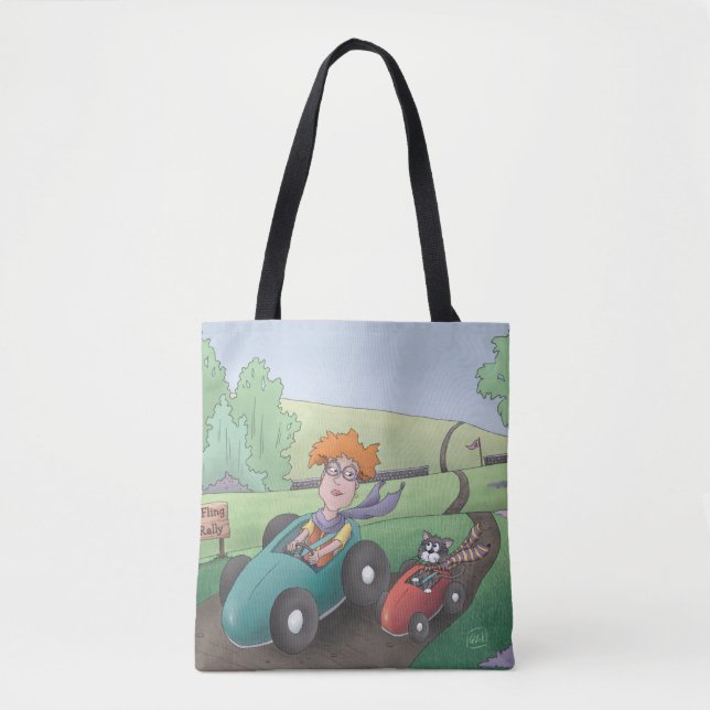 Cat Lady Road Kundgebung Tote Bag (Vorderseite)