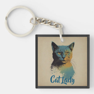Cat Lady Schlüsselanhänger