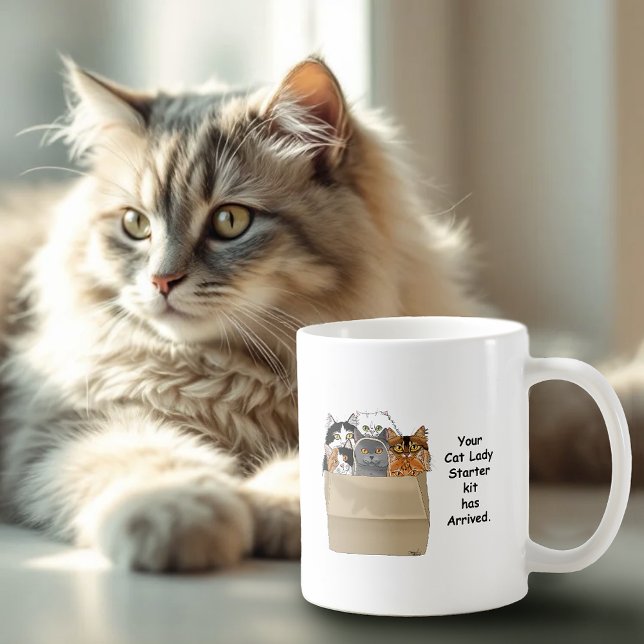 Cat Lady Starter Kit Kaffeetasse (Von Creator hochgeladen)