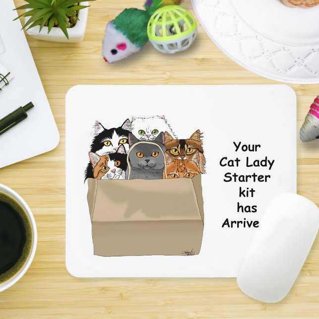 Cat Lady Starter Kit Mousepad (Von Creator hochgeladen)