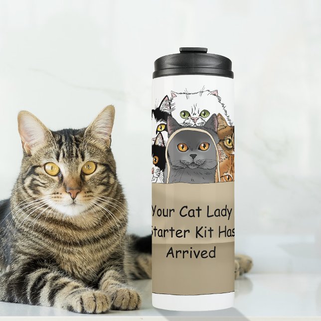 Cat Lady Starter Kit Thermosbecher (Von Creator hochgeladen)