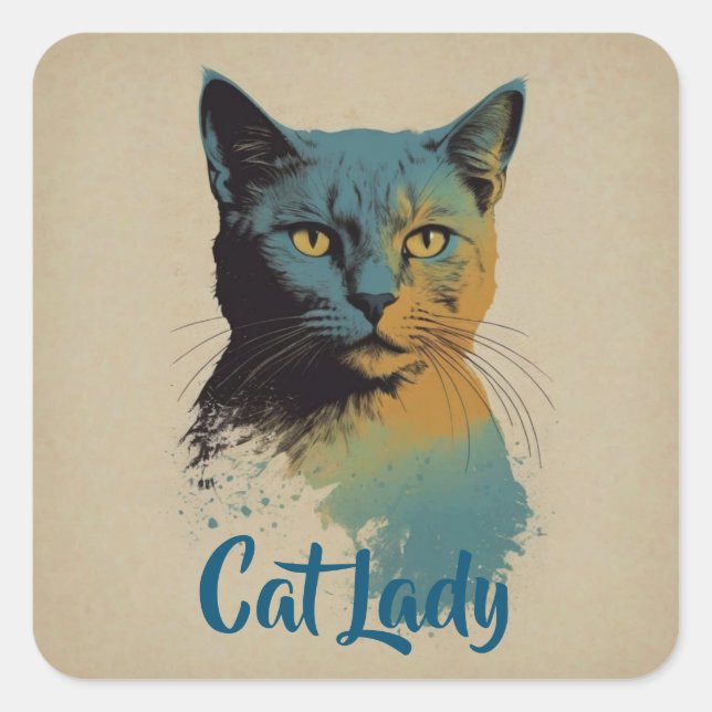 Cat Lady Sticker (Vorderseite)