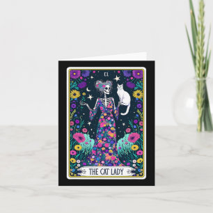 Cat Lady Tarot Card Skeleton Mütter Day Cat L Karte