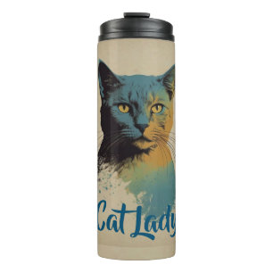 Cat Lady Thermal Tumbler Thermosbecher