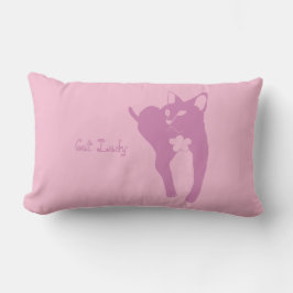 Cat Lady Throw Pillow Lendenkissen