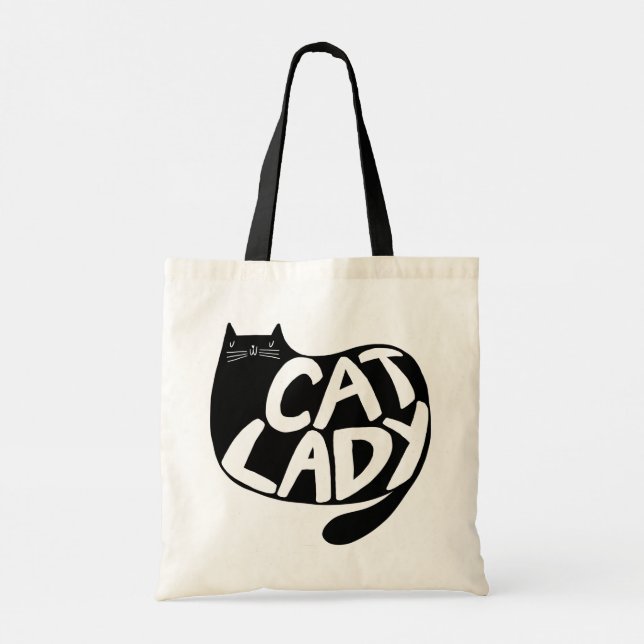 Cat Lady Tragetasche (Rückseite)