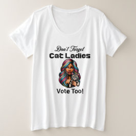 Cat Ladys Abstimmung auch! Harris Walz 2024 Große Größe T-Shirt