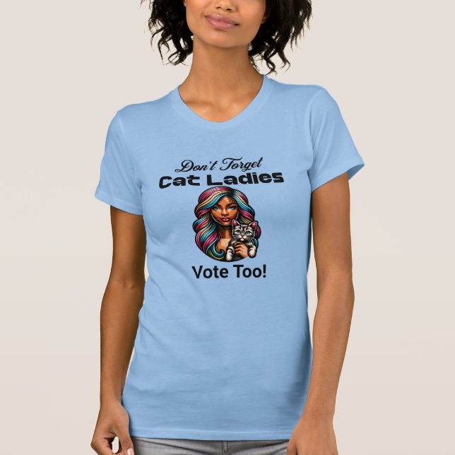 Cat Ladys Abstimmung auch! Harris Walz 2024 T-Shirt (Vorderseite)