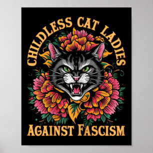 Cat Ladys Against Faschism Präsident Kamala Harris Poster