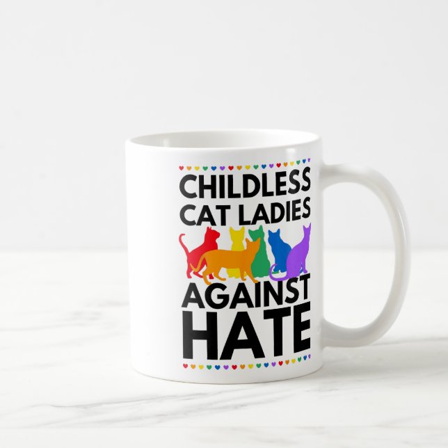 Cat Ladys Against Hate Abstimmung über Kamala-harr Kaffeetasse (Rechts)