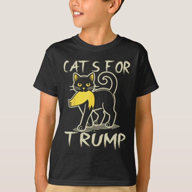 Cat Ladys for Donald Trump 2024 Sarcastic Electio T-Shirt (Vorderseite)