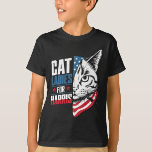 Cat Ladys for Harris President Kamala Harris 2024 T-Shirt