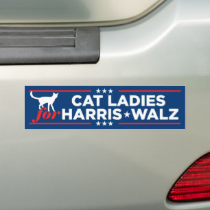 Cat Ladys for Harris Walz 2024 Autoaufkleber