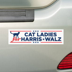 Cat Ladys for Harris Walz 2024 Autoaufkleber